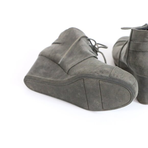 *Maurices Grey Suede Heeled Booties - Picture 7 of 8